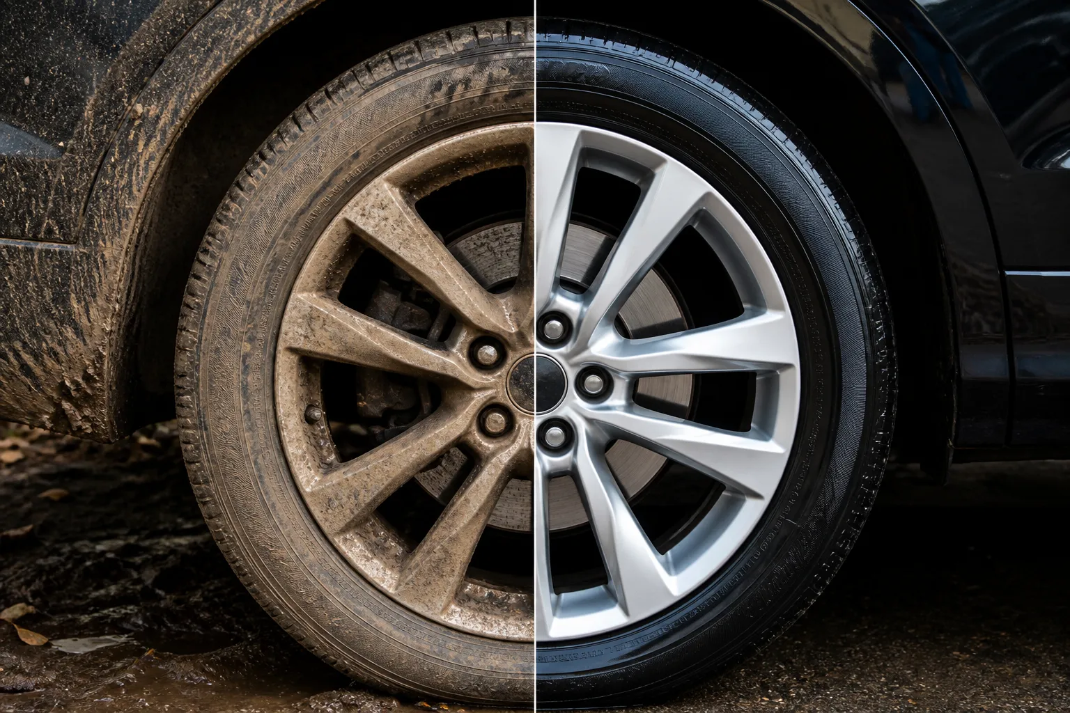 Wheels and tyres before and after
