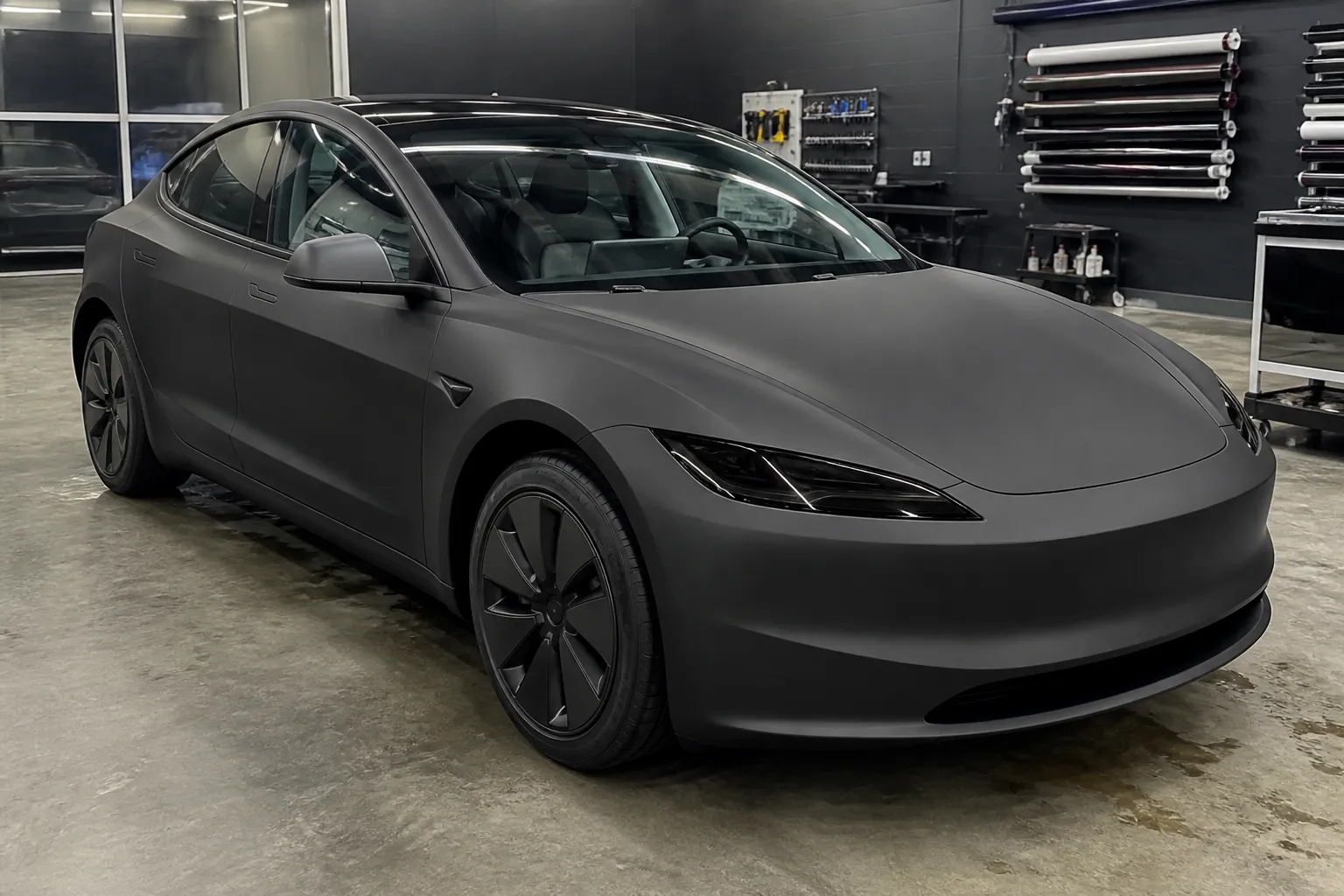 Full body blue vehicle wrap